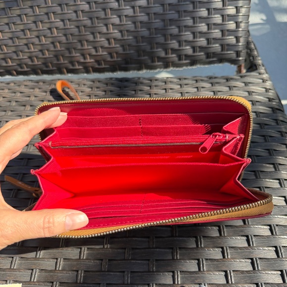 Dooney & Bourke City Flynn Large Zip Around Wristlet - Wine (Red) - Picture 6 of 6